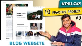 #9 Blog Website Html CSS  | HTML CSS 10 Practice Projects for Beginners | 2023 | Hindi