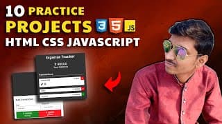 #8.3 Expense Tracker App   |  10 HTML CSS JAVASCRIPT Practice Projects for Beginners | HINDI