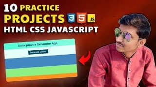 #6 Colour Palette Generator  | 10 HTML CSS JAVASCRIPT Practice Projects for Beginners | HINDI