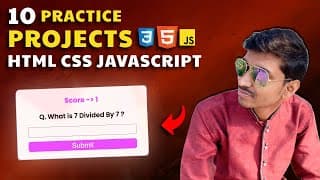 #4.1 Math Quiz App  |  10 HTML CSS JAVASCRIPT Practice Projects for Beginners | HINDI