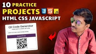 #7 QR Code Generator   |  10 HTML CSS JAVASCRIPT Practice Projects for Beginners | HINDI